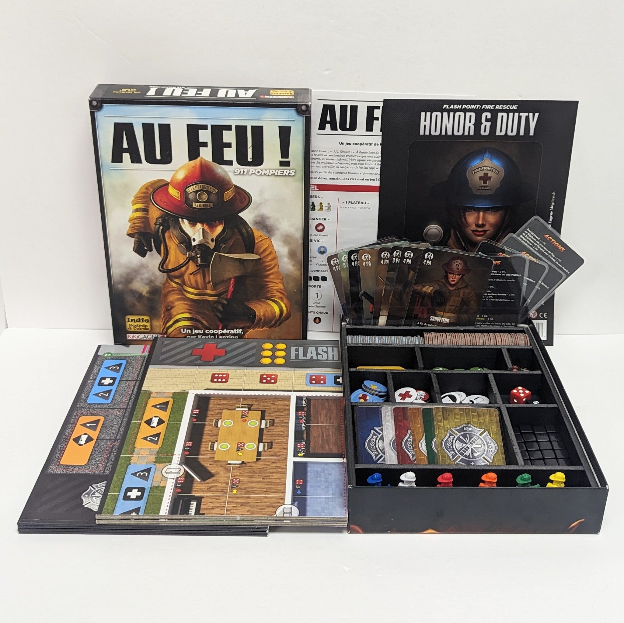 Au Feu, 911 Pompiers + Honor & Duty Expansion (Used) (Bundle) (French)