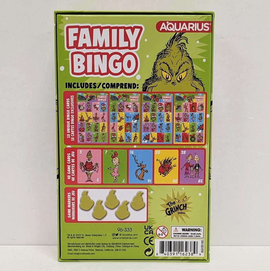Bingo familial : Le Grinch (anglais)