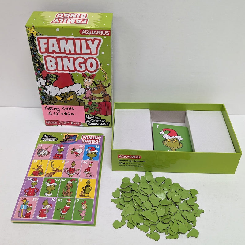 Bingo familial : Le Grinch