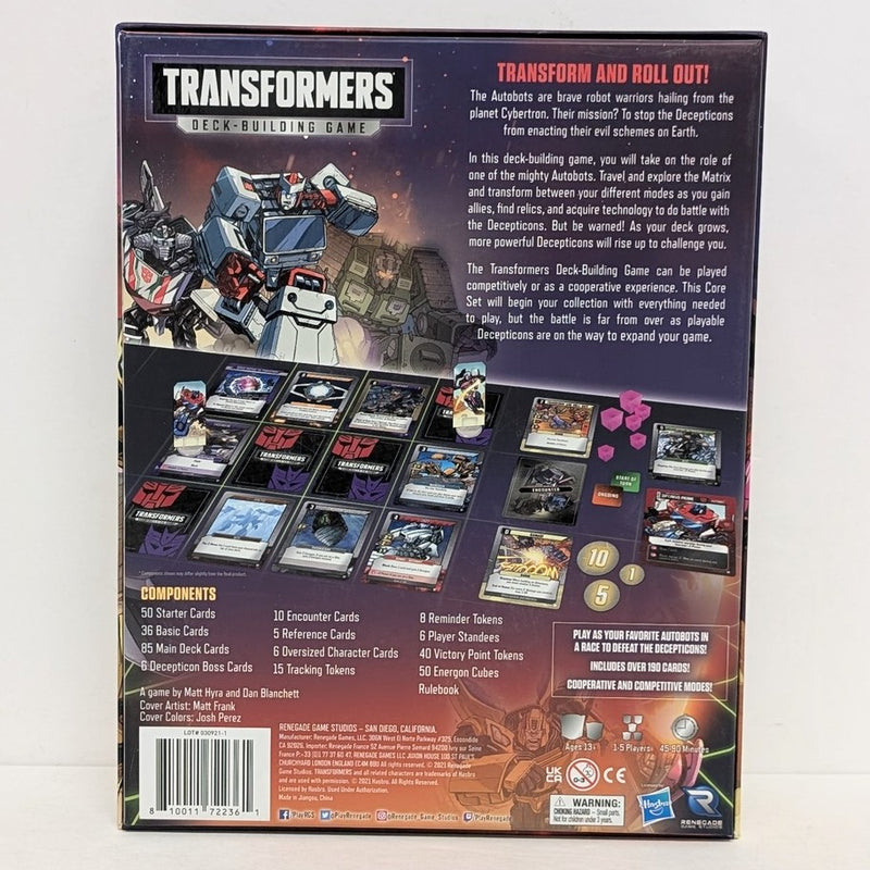 Jeu de construction de deck Transformers (utilisé)