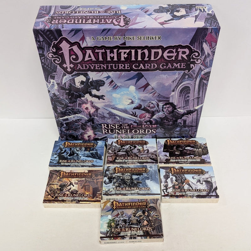 Jeu de cartes Pathfinder Adventure : Rise of the Runelords + extensions (lot) (utilisé)