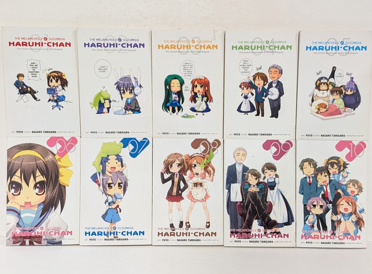 The Melancholy of Suzumiya Haruhi-Chan Manga 1 - 10 (Bundle) (Used)