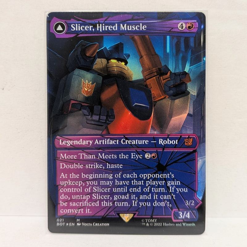 Slicer, Hired Muscle // Slicer, High-Speed Antagonist - Shattered Glass Foil