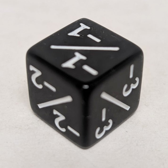 Compteur de dés : Noir -1/-1