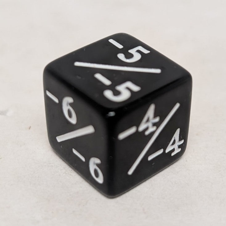 Compteur de dés : Noir -1/-1