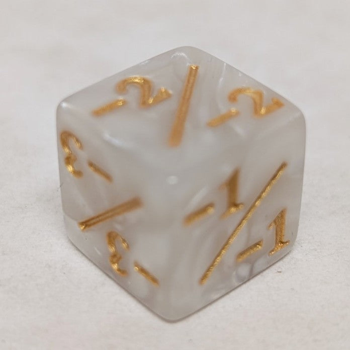 Compteur de dés : Blanc nacré -1/-1