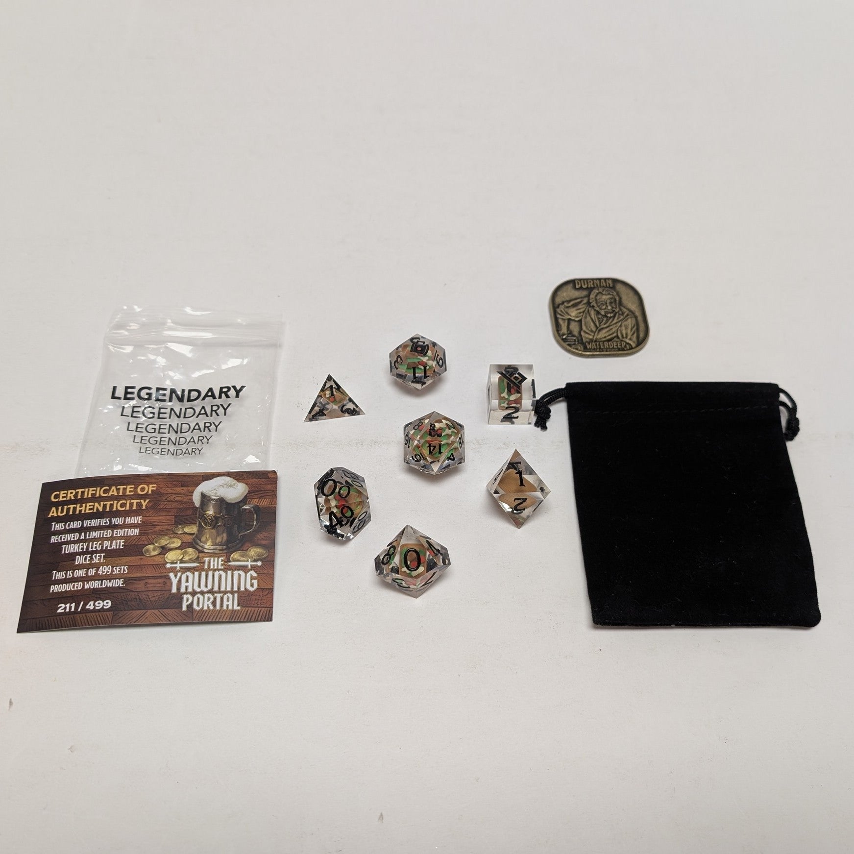 Le Portail Béant - Dés Légendaires : Set de dés en forme de cuisse de dinde