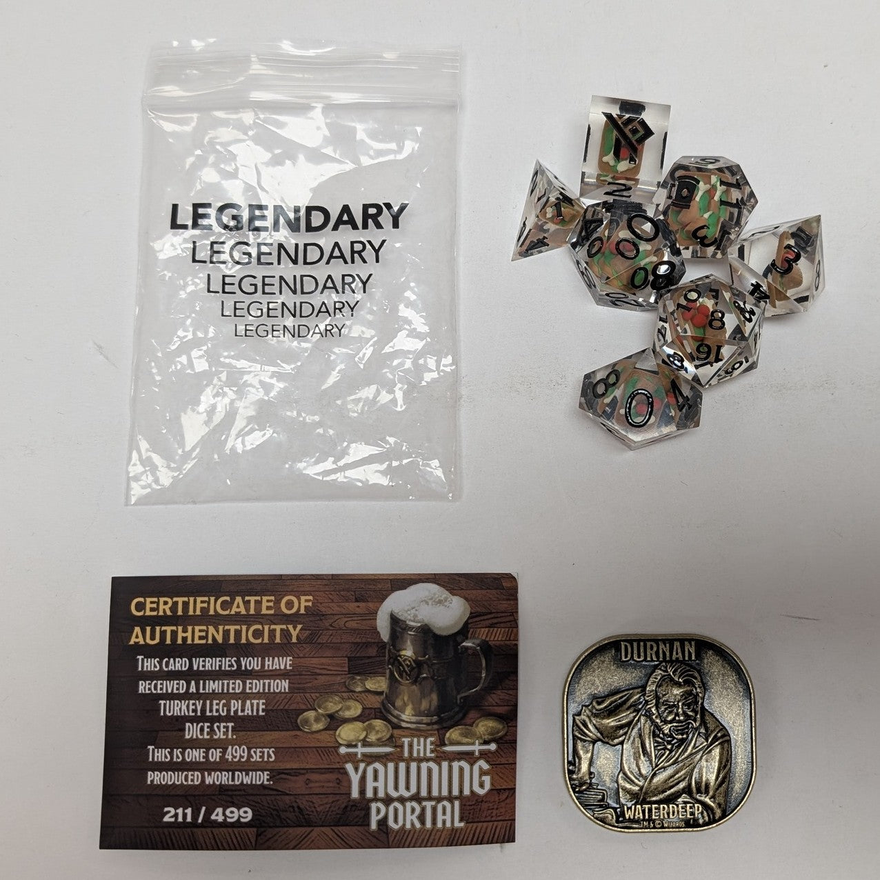 Le Portail Béant - Dés Légendaires : Set de dés en forme de cuisse de dinde