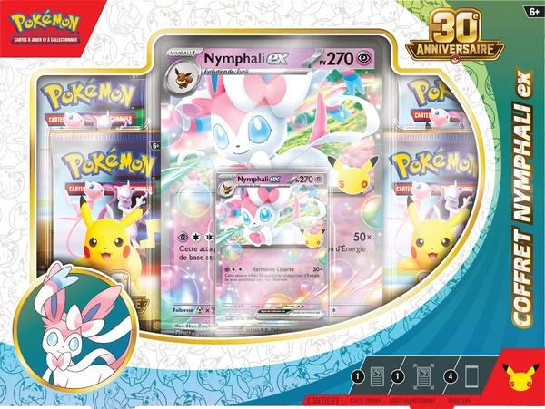 Pokemon TCG 30th Celebration Sylveon EX (Nymphali) Greninja EX Box (French)