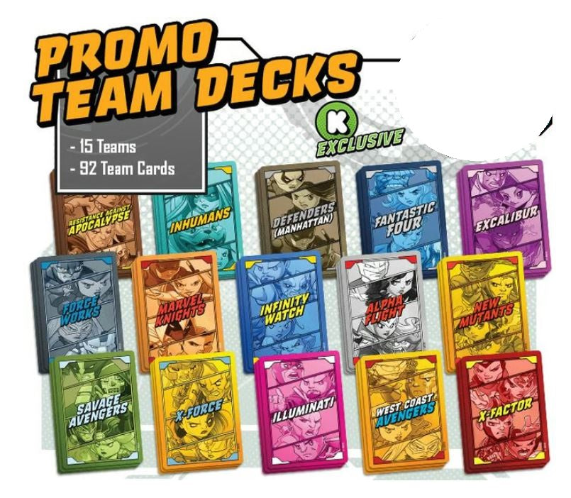 Marvel United : Decks d'équipe promotionnels (Édition Kickstarter) (Anglais)