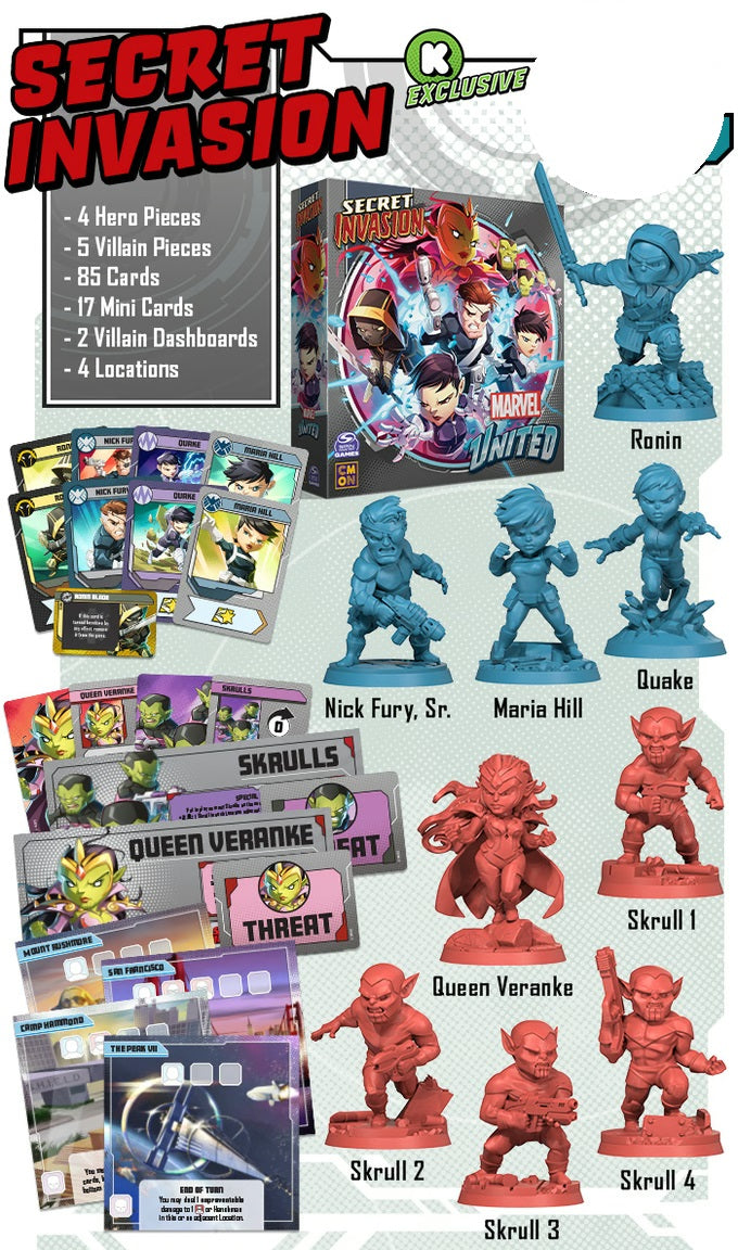 Marvel United : Invasion secrète (Édition Kickstarter) (Anglais)