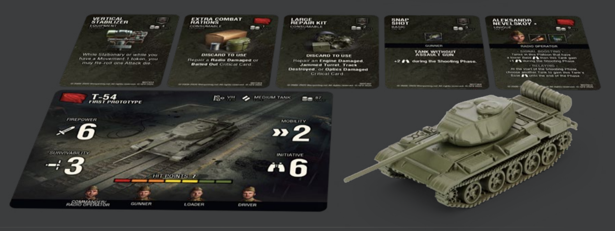 Jeu de figurines World of Tanks : prototype du T-54 soviétique