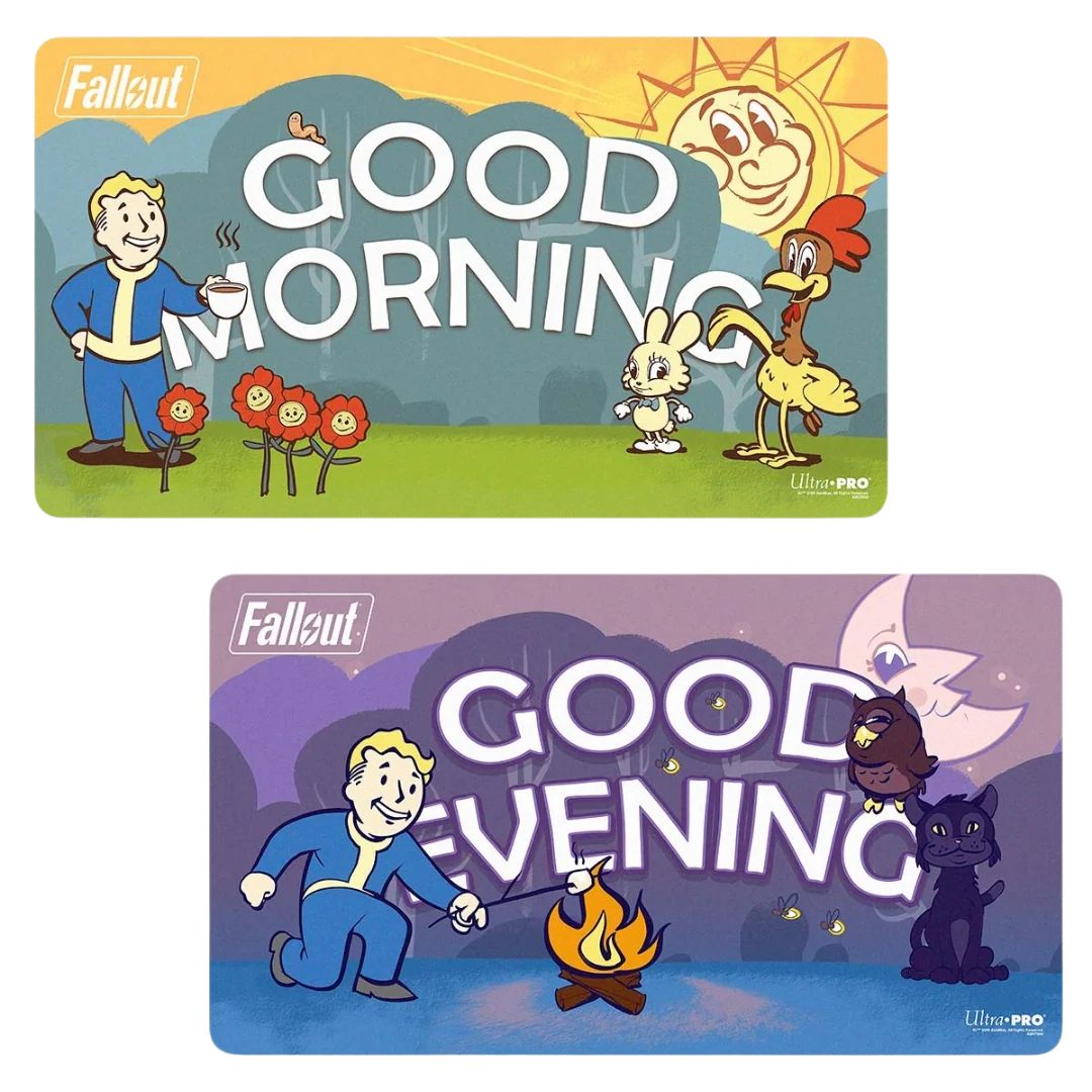 Fallout Vault Boy Good Morning / Good Evening Double-Sided Playmat