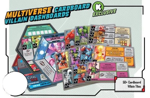 Marvel United: Multiverse Cardboard Villain Dashboards (Kickstarter Edition)