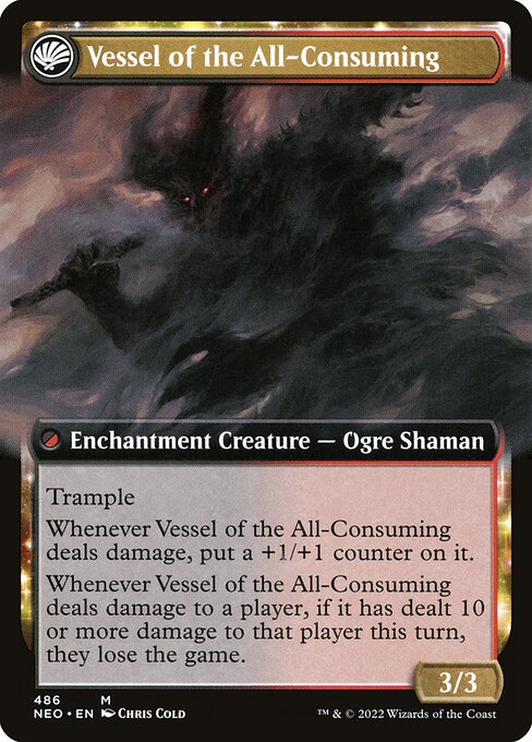 Hidetsugu Consumes All (Extended Art) (486) [Kamigawa: Neon Dynasty] [Extended Art] Reverse