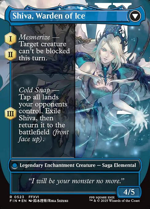 Jill, Shiva's Dominant (Borderless) (Surge Foil) (523) [Final Fantasy] Reverse