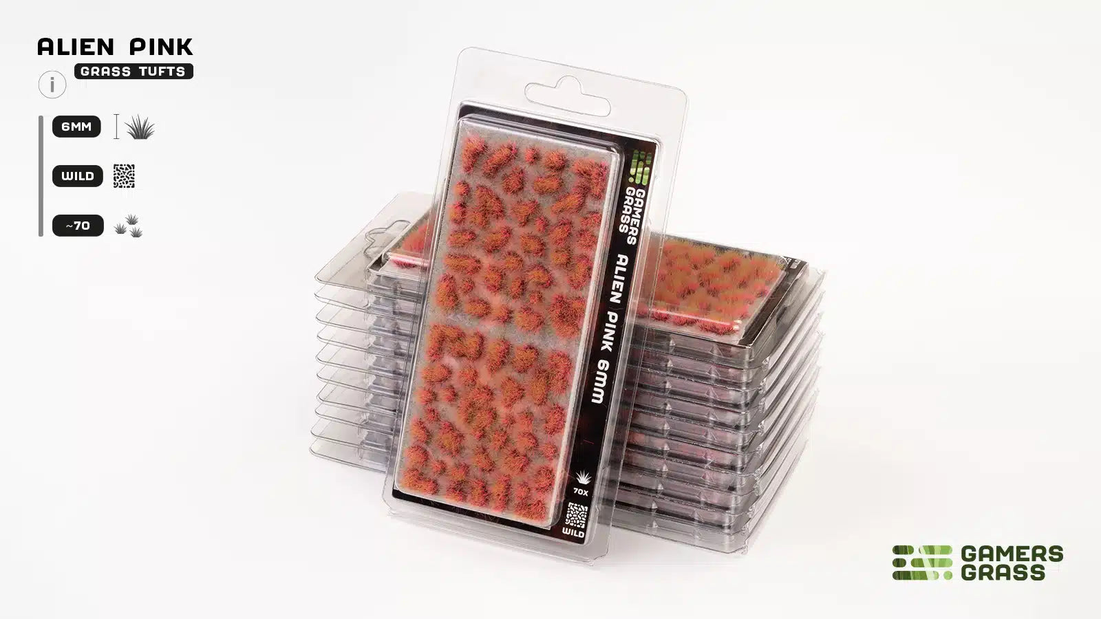 Gamers Grass - Alien Pink 6mm Tuft - Wild