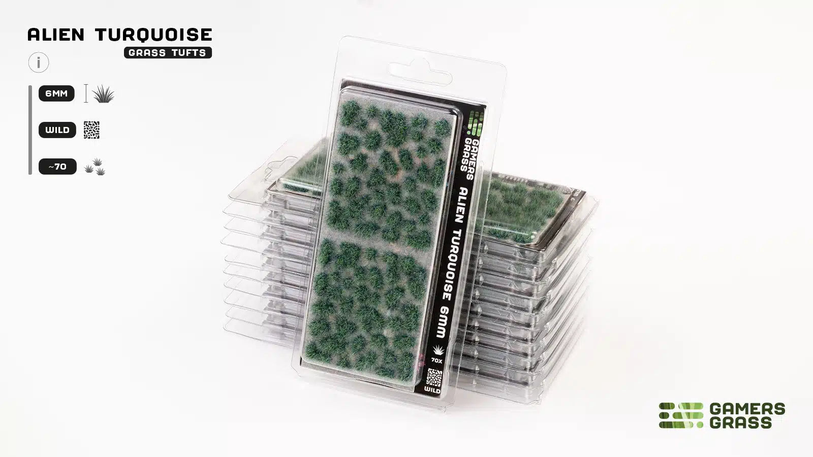 Gamers Grass - Alien Turquoise 6mm Tuft - Wild
