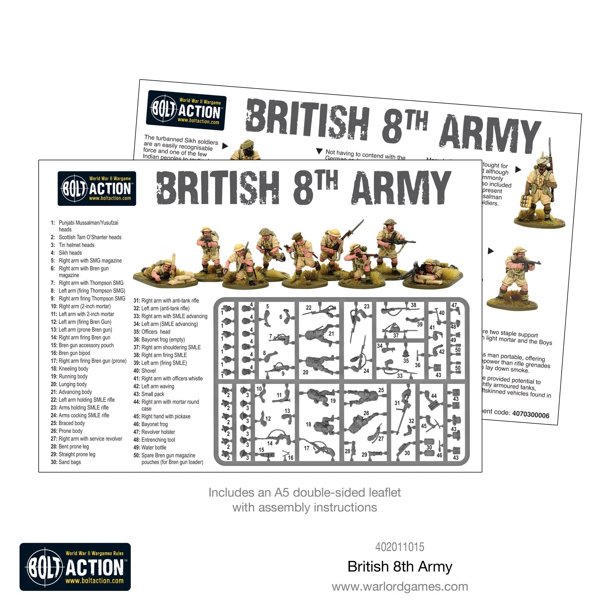 Bolt Action - Peloton de la 8e armée britannique (anglais)