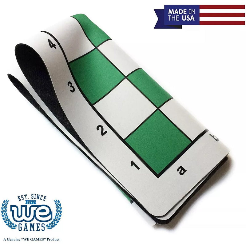 Mousepad Roll-Up Chess board Green with Notation