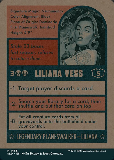 Liliana Vess (1455) [Secret Lair Drop] [Full Art, Borderless] Reverse
