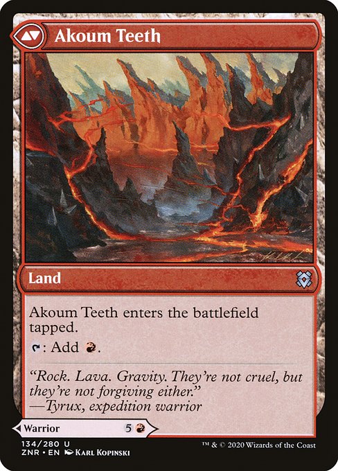 Akoum Warrior (134) [Zendikar Rising] Reverse