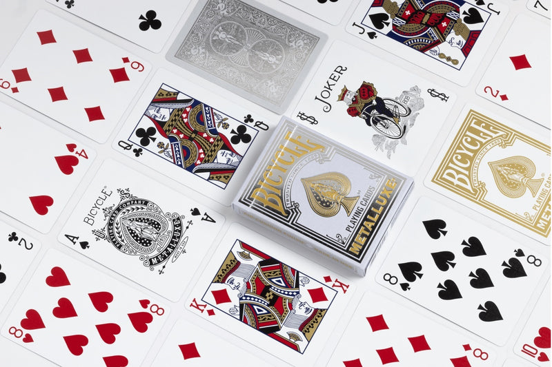 Metalluxe Silver Foil Back Playing Cards