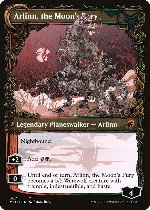 Arlinn, the Pack's Hope (Showcase) (307) [Innistrad: Midnight Hunt] [Showcase] Reverse