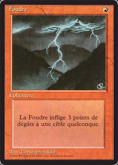 Lightning Bolt (162) [Foreign Black Border]