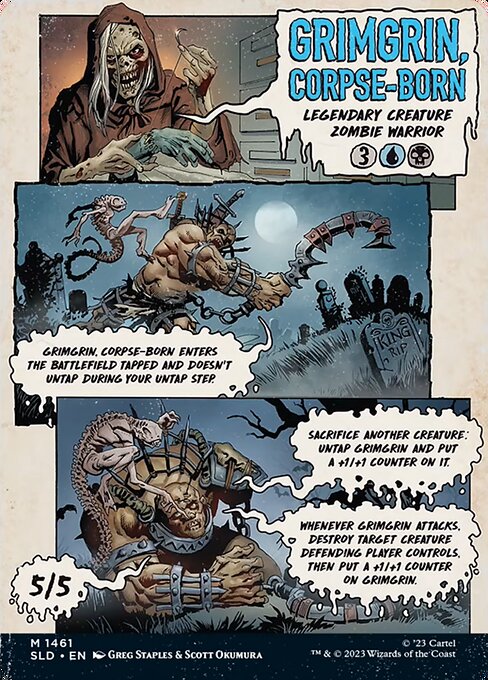 Grimgrin, Corpse-Born (1461) [Secret Lair Drop] [Full Art, Borderless] Reverse