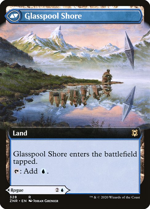 Glasspool Mimic (Extended Art) (328) [Zendikar Rising] [Extended Art] Reverse