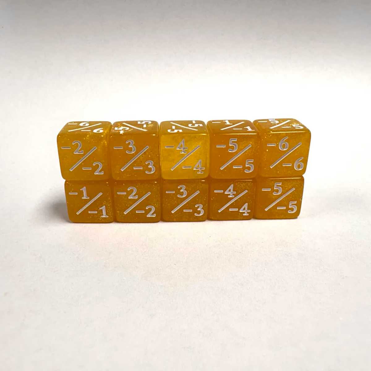 Counter 12mm Dice: Shiny Yellow -1/-1