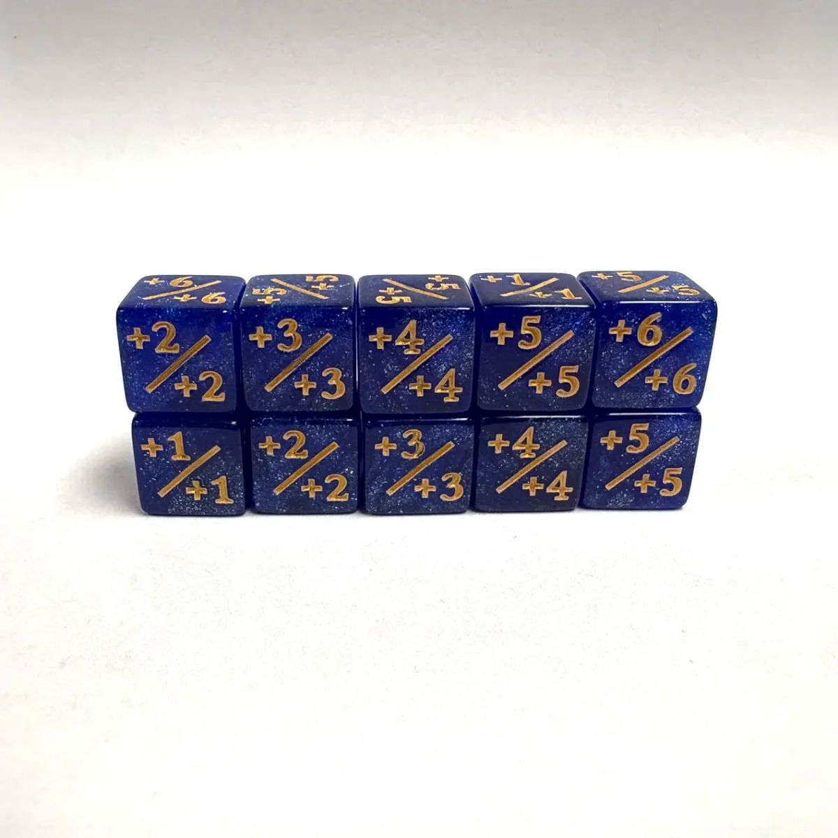 Counter 12mm Dice: Shiny Blue +1/+1