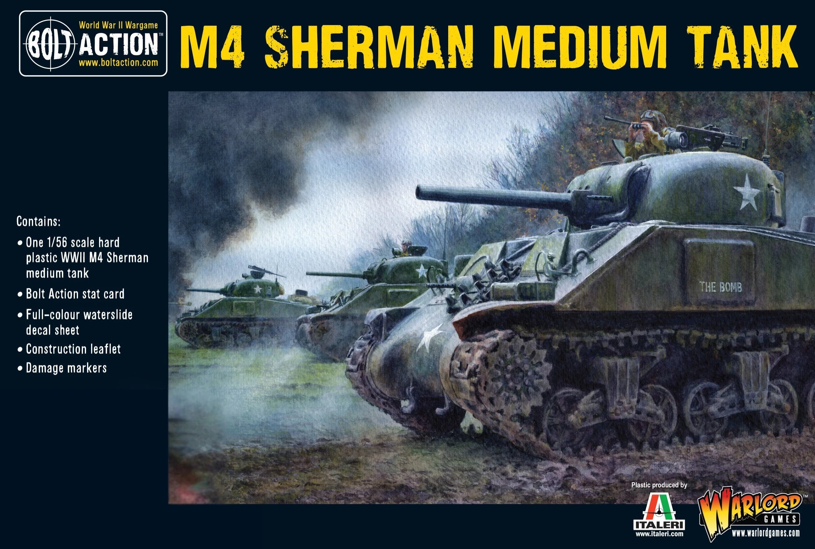 Char moyen M4 Sherman à verrou (plastique) (anglais)