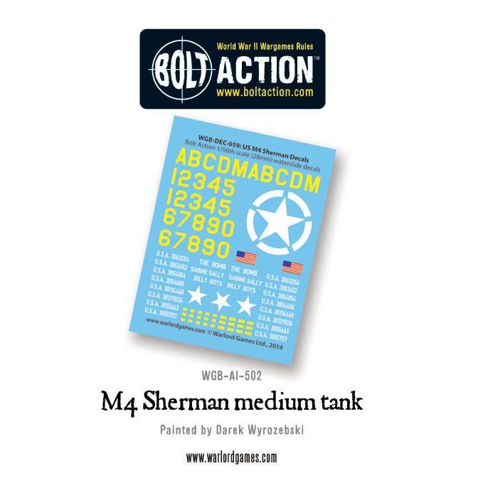 Char moyen M4 Sherman à verrou (plastique) (anglais)
