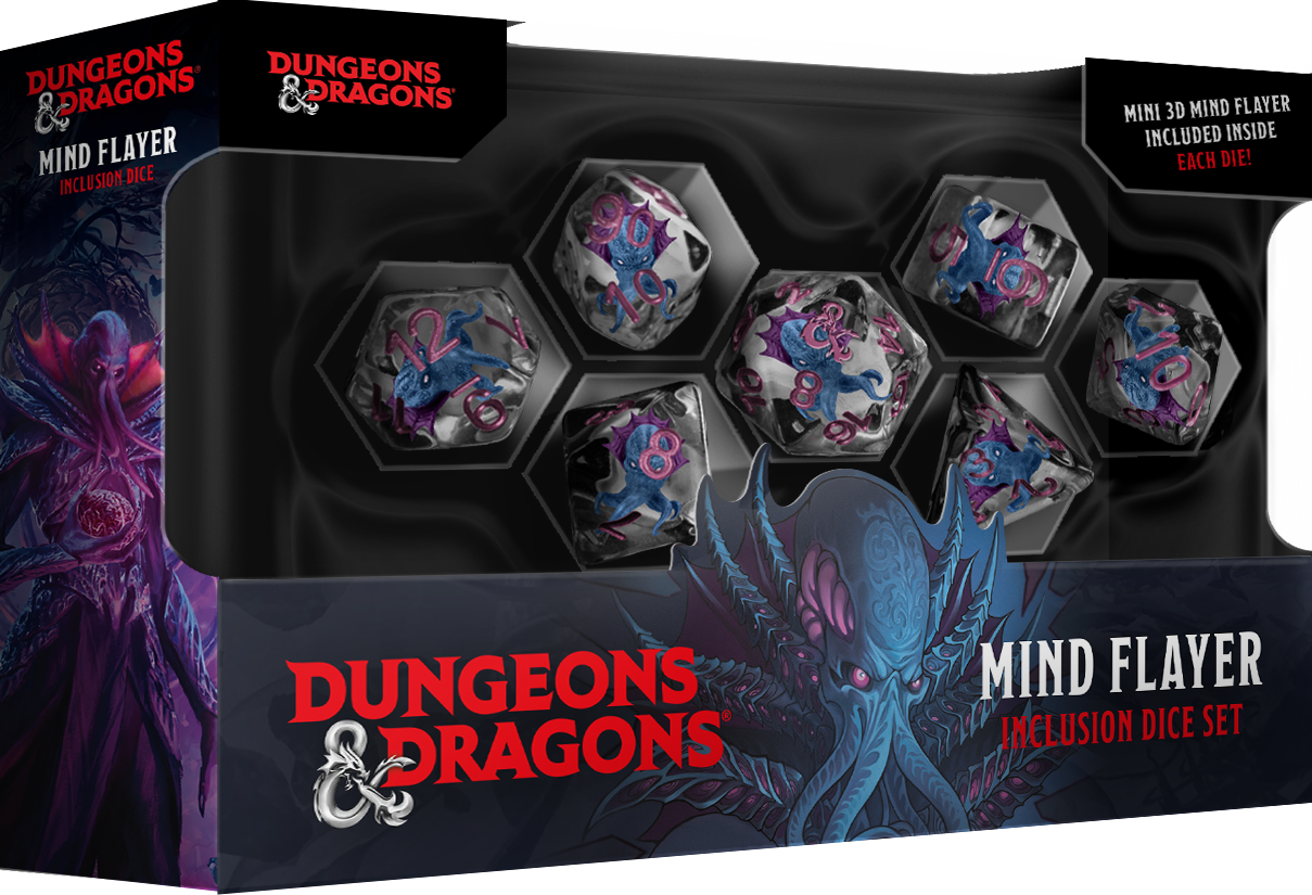 Dungeons & Dragons Mind Flayer Resin 7 Dice Set