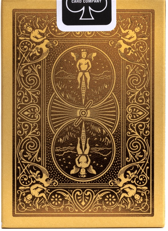 Metalluxe Holiday Gold Foil Back Playing Cards