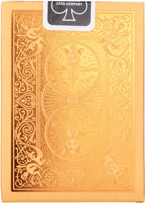 Metalluxe Orange Foil Back Playing Cards