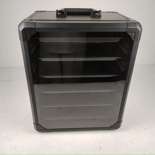 Aluminum  Miniatures Display and Carry Case with 5 Metal Trays