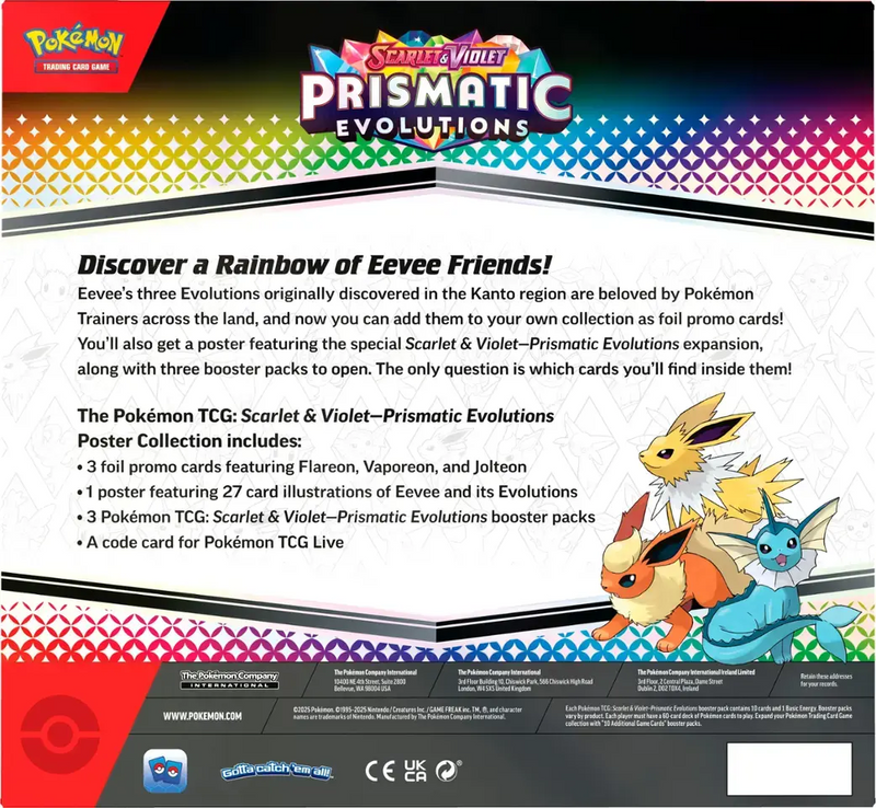 Pokemon TCG: SV8.5 Prismatic Evolutions Poster Collection (Pre-Order)