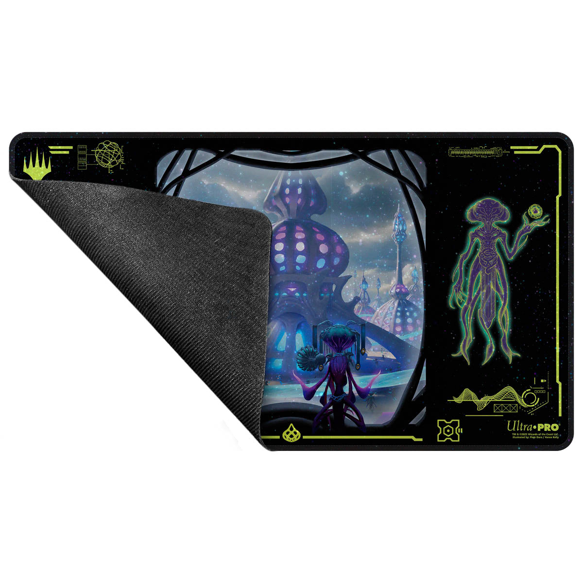 Tapis de jeu Magic: The Gathering - Edge of Eternities : Feuille holographique bleue
