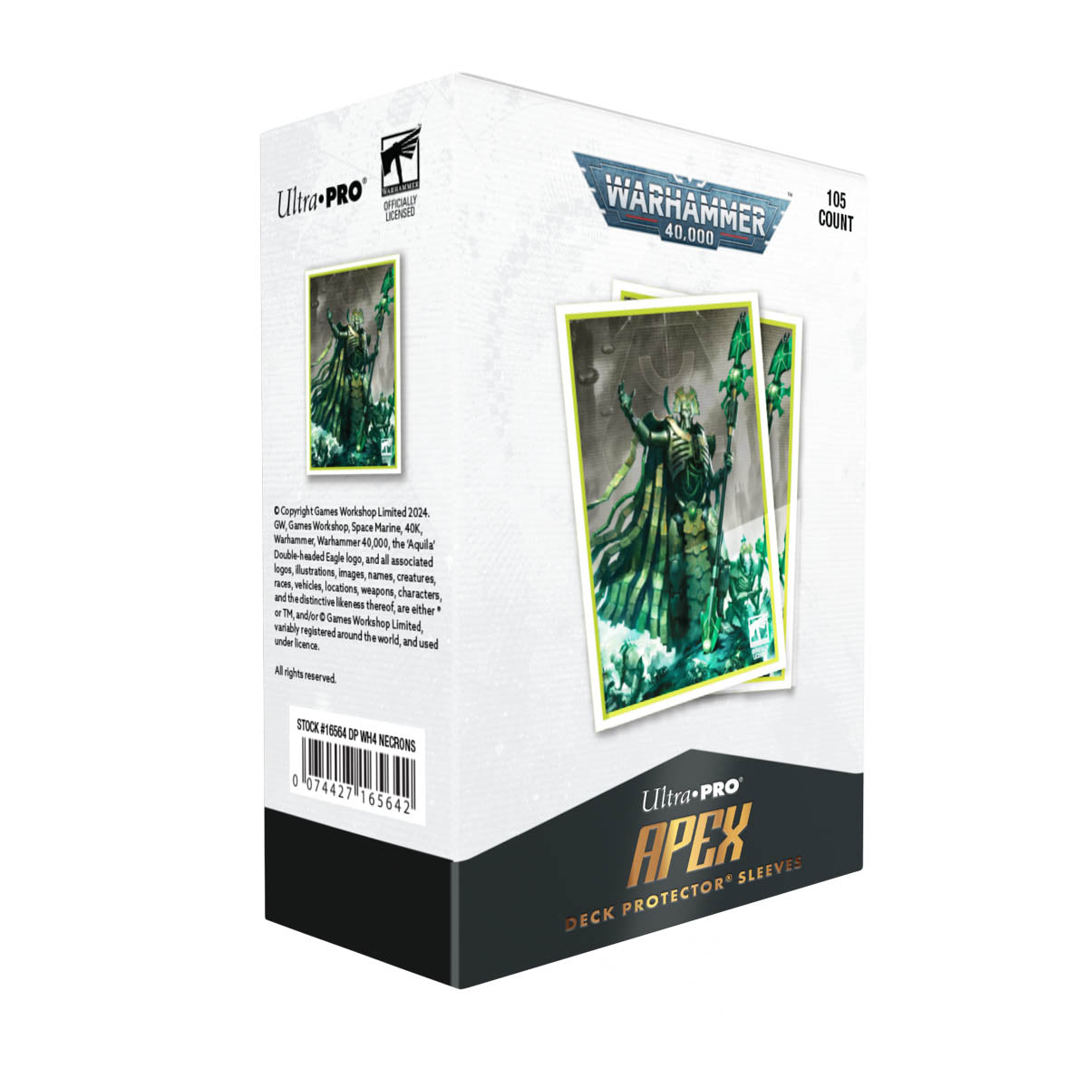 Apex Deck Protector Sleeves: Magic The Gathering Warhammer 40K Necron Codex Aligned 105 CT