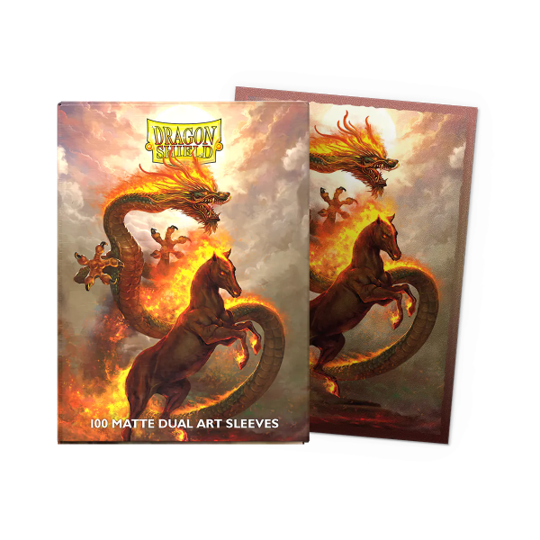 Dragon Shield Dual Matte Art Sleeves: Fire Horse 2025 100CT