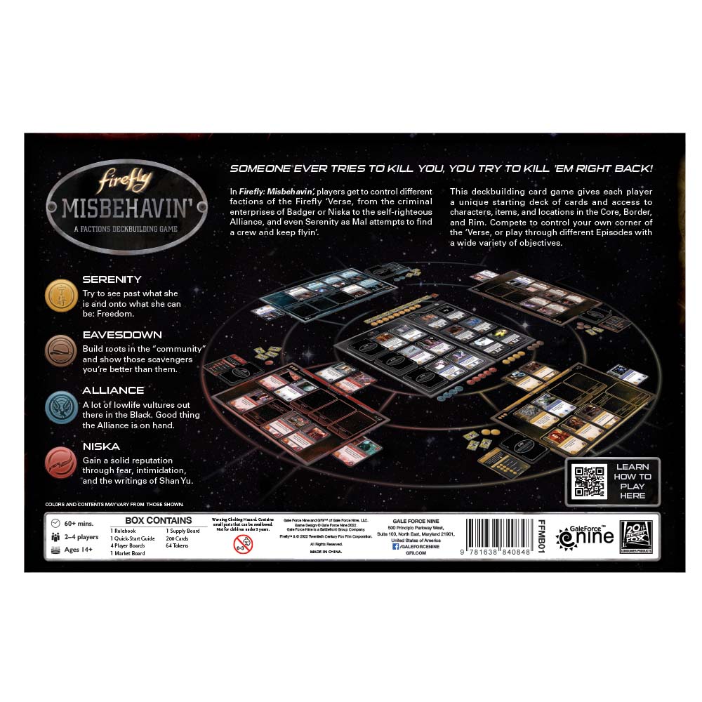 Firefly Misbehavin' Factions Deckbuilding Game (English)