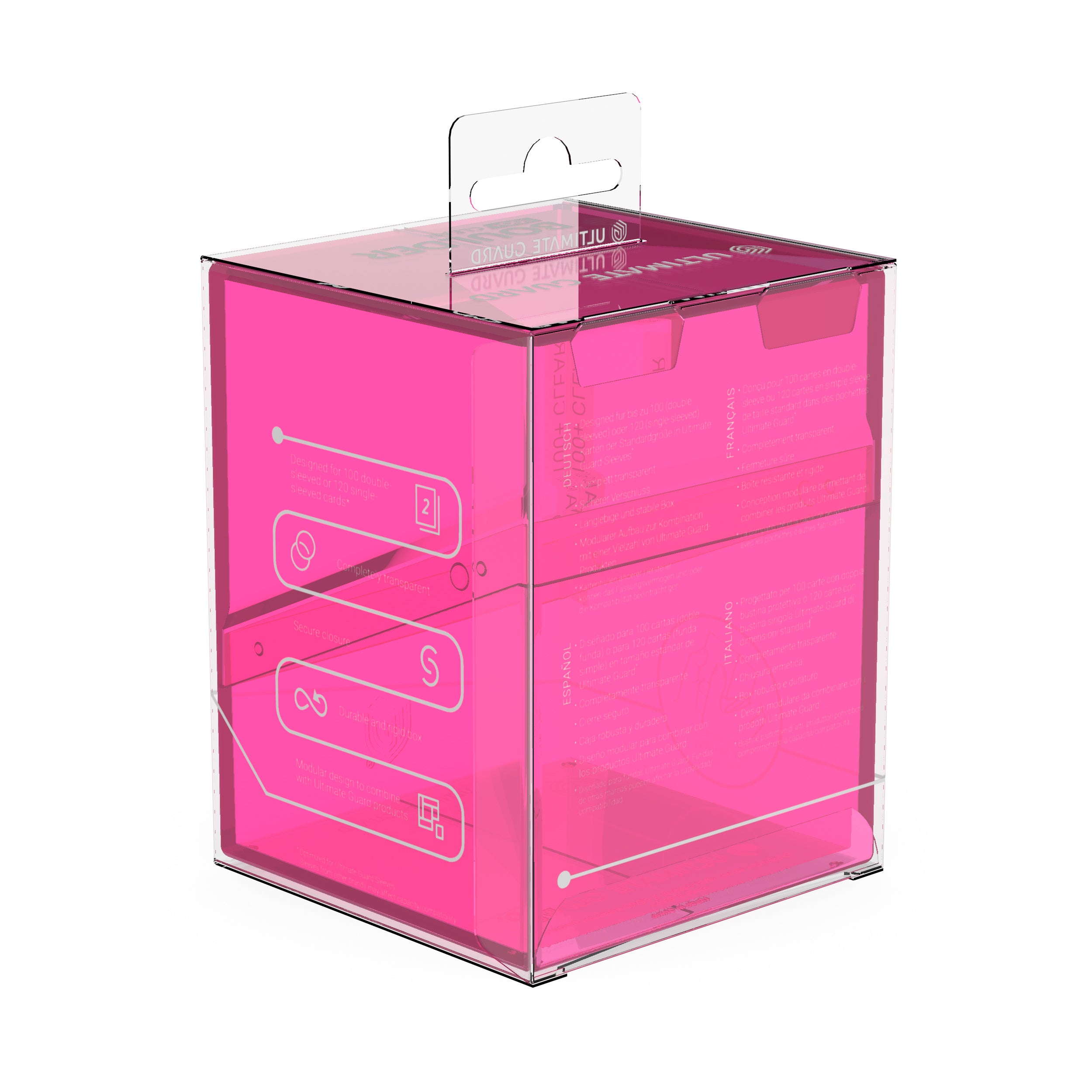 Coffret de rangement Boulder 100+ en rhodonite transparente