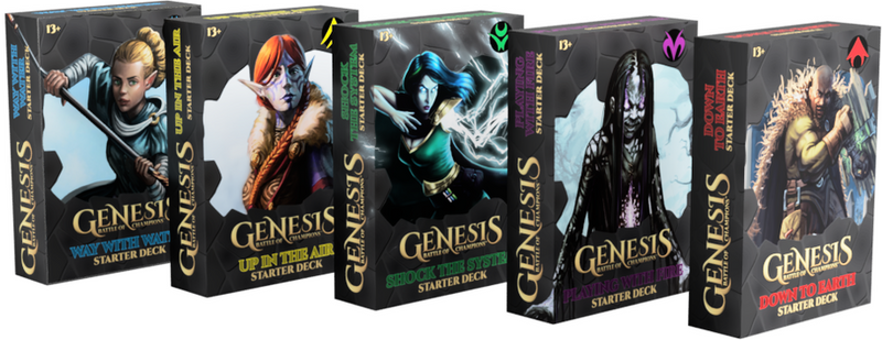 Genesis : Battle of Champions 5 Decks de démarrage avec pochettes (lot)