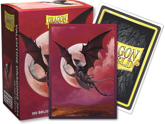 Dragon Shield Édition Limitée Art Brossé : Dragons de la Saint-Valentin 2024