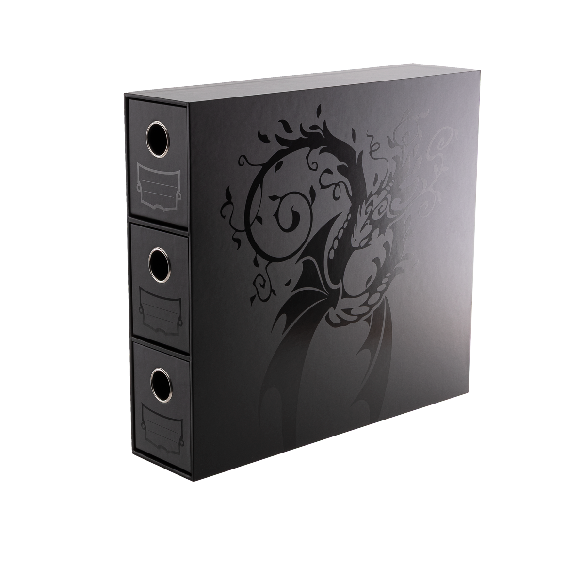 Dragon Shield Fortress: 3 Vertical Rows - Black