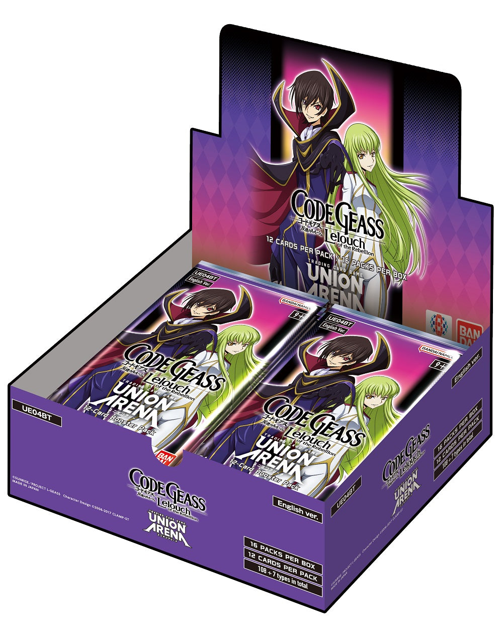 Union Arena : Coffret de boosters Code Geass Lelouch de la rébellion UE04BT 