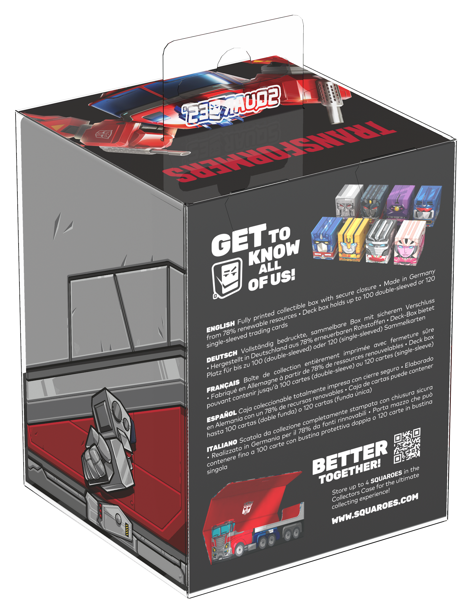 Squaroes Transformers Deck Case 100+: Megatron
